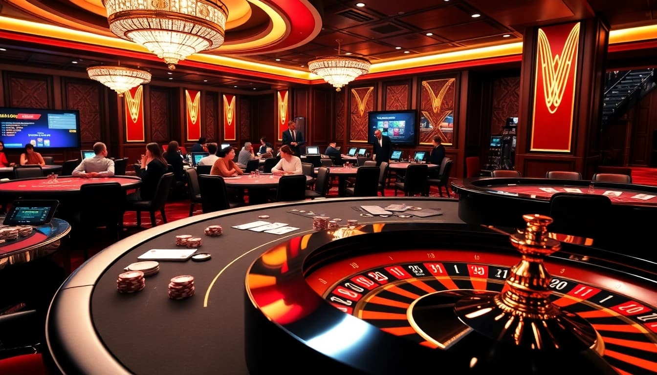 Experience thrilling gameplay with 88i at glamorous casino tables featuring poker chips and cards.