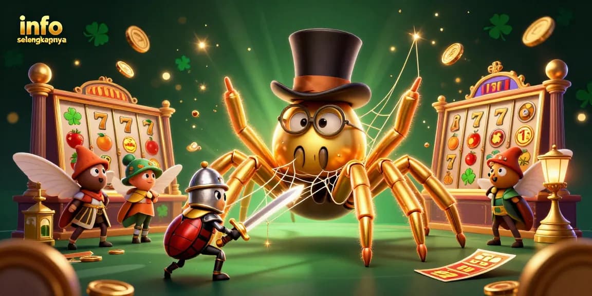 Menyajikan info selengkapnya tentang kasino melalui ilustrasi 3D yang menampilkan karakter menarik dan elemen permainan yang kaya.