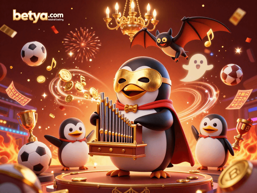 Experience excitement with betya.com baseball betting, featuring a lively 3D scene filled with sports elements.