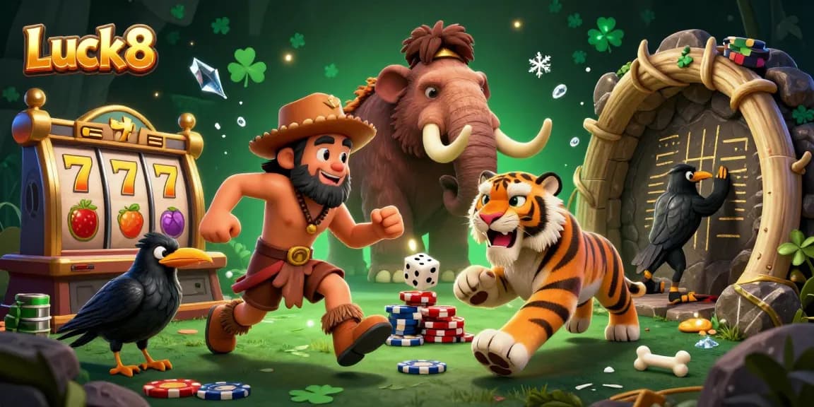 Luck8 invites players to experience exciting prehistoric casino adventures with unique characters and vibrant game elements.