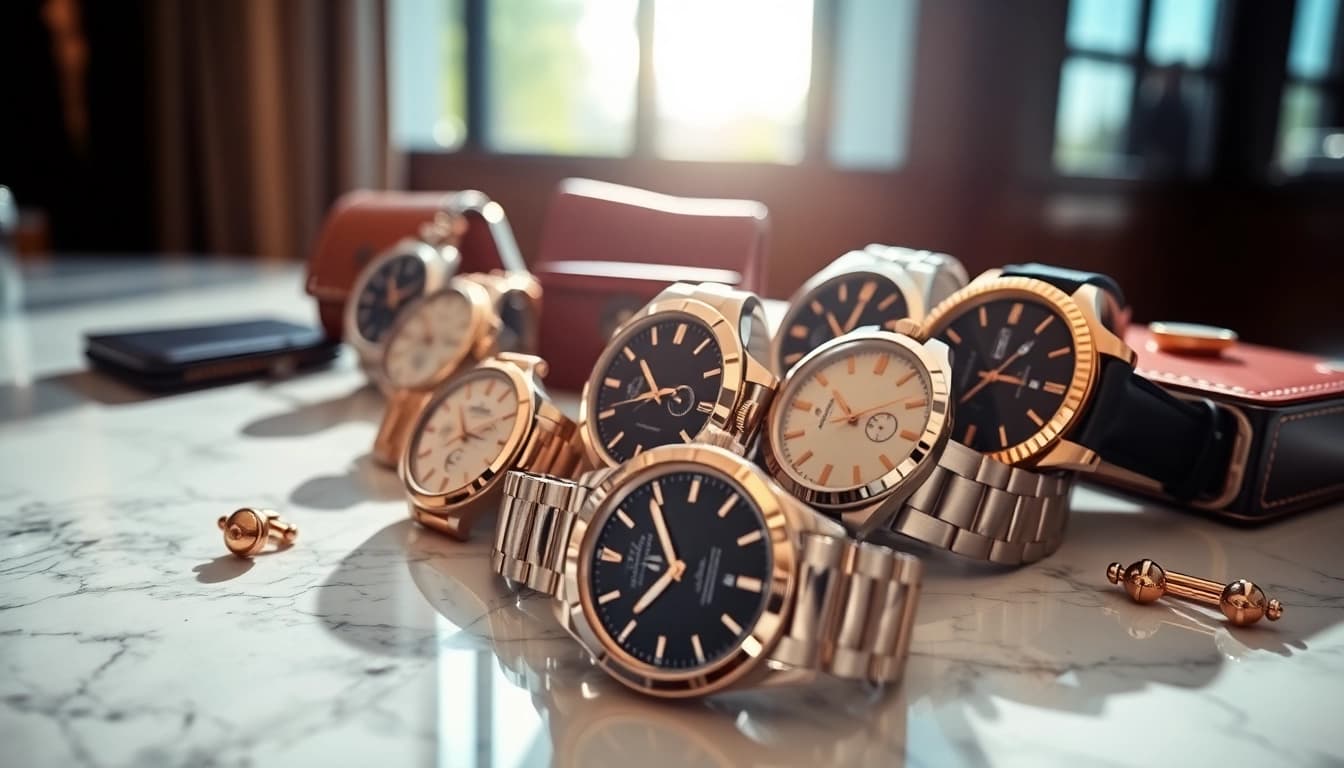 Showcase of exquisite replica watches highlighting their luxury designs and craftsmanship.