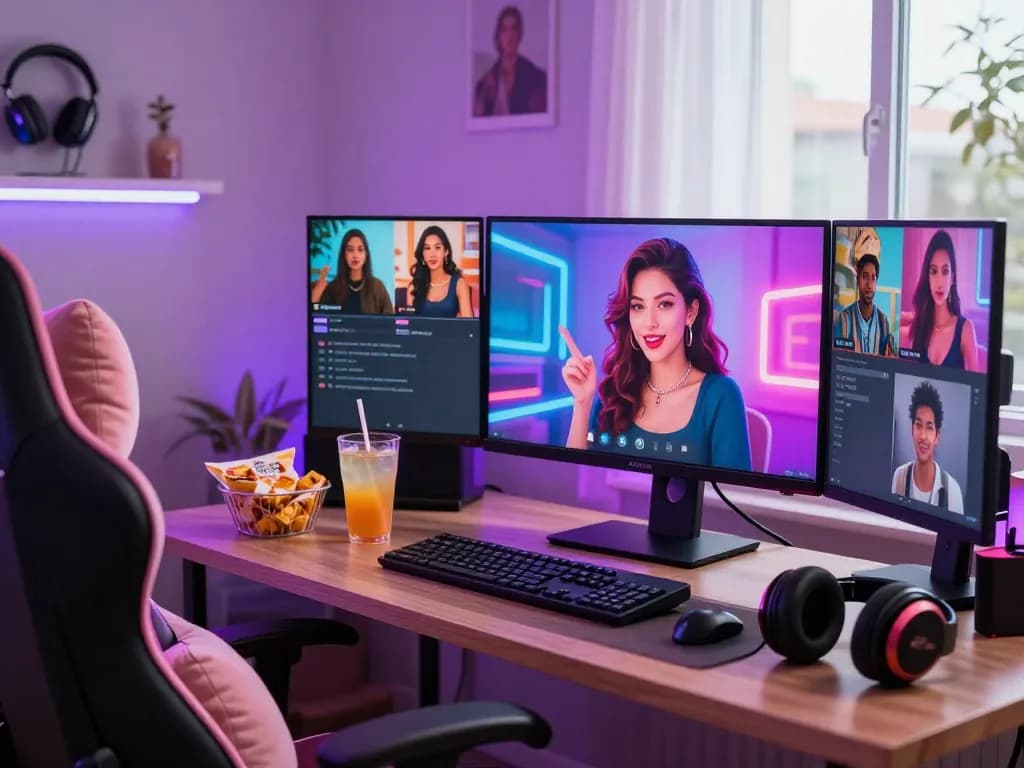 Interactive AI chat nsfw experience with vibrant character avatars and engaging conversations.