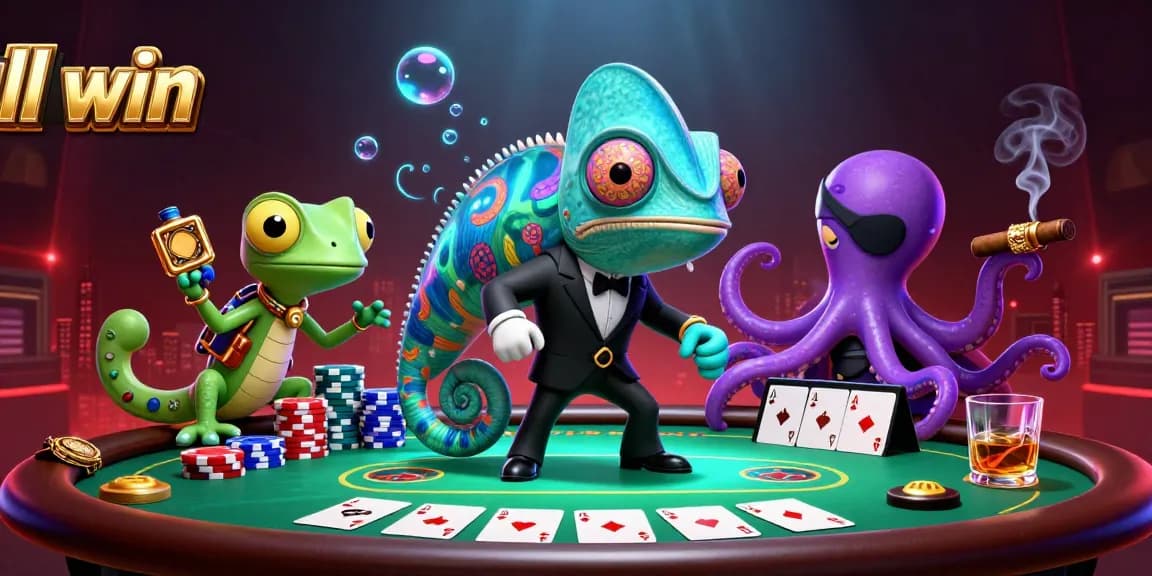 Experience thrilling poker action in the vibrant casino world of ll win with exciting characters and game elements.