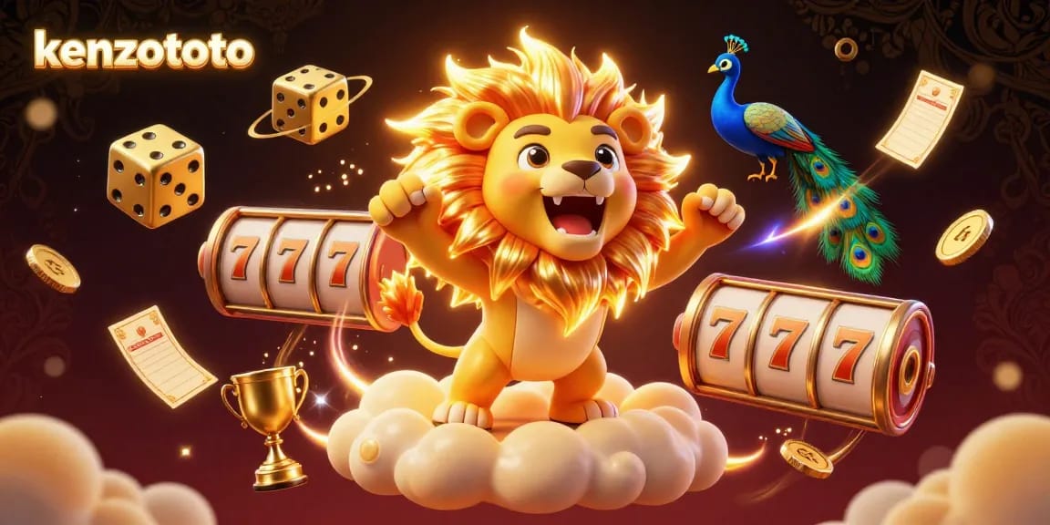 Experience the thrill of gaming with kenzototo in this vibrant, detailed 3D casino illustration.