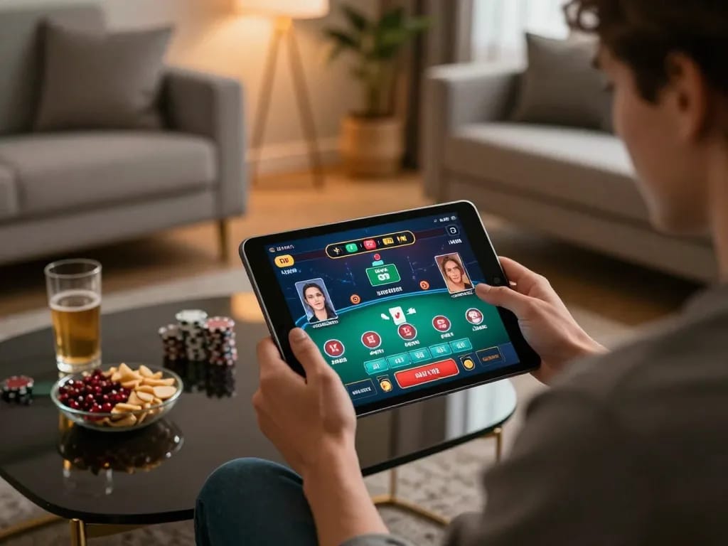 Engaging in responsible online gambling with HUBET while enjoying a cozy home setting