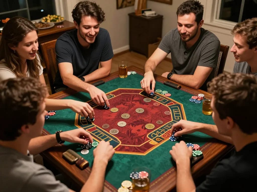 Xóc đĩa game in action with players engaging and coins in motion, highlighting excitement and strategy.