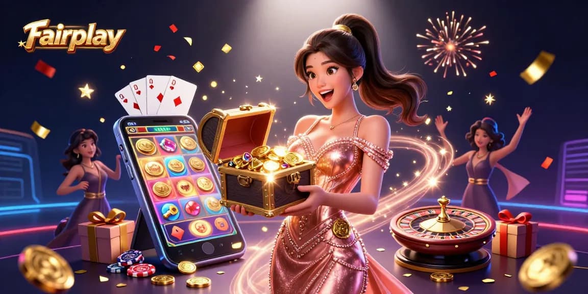 Win big at Fairplay with a stunning treasure chest and exciting casino elements!