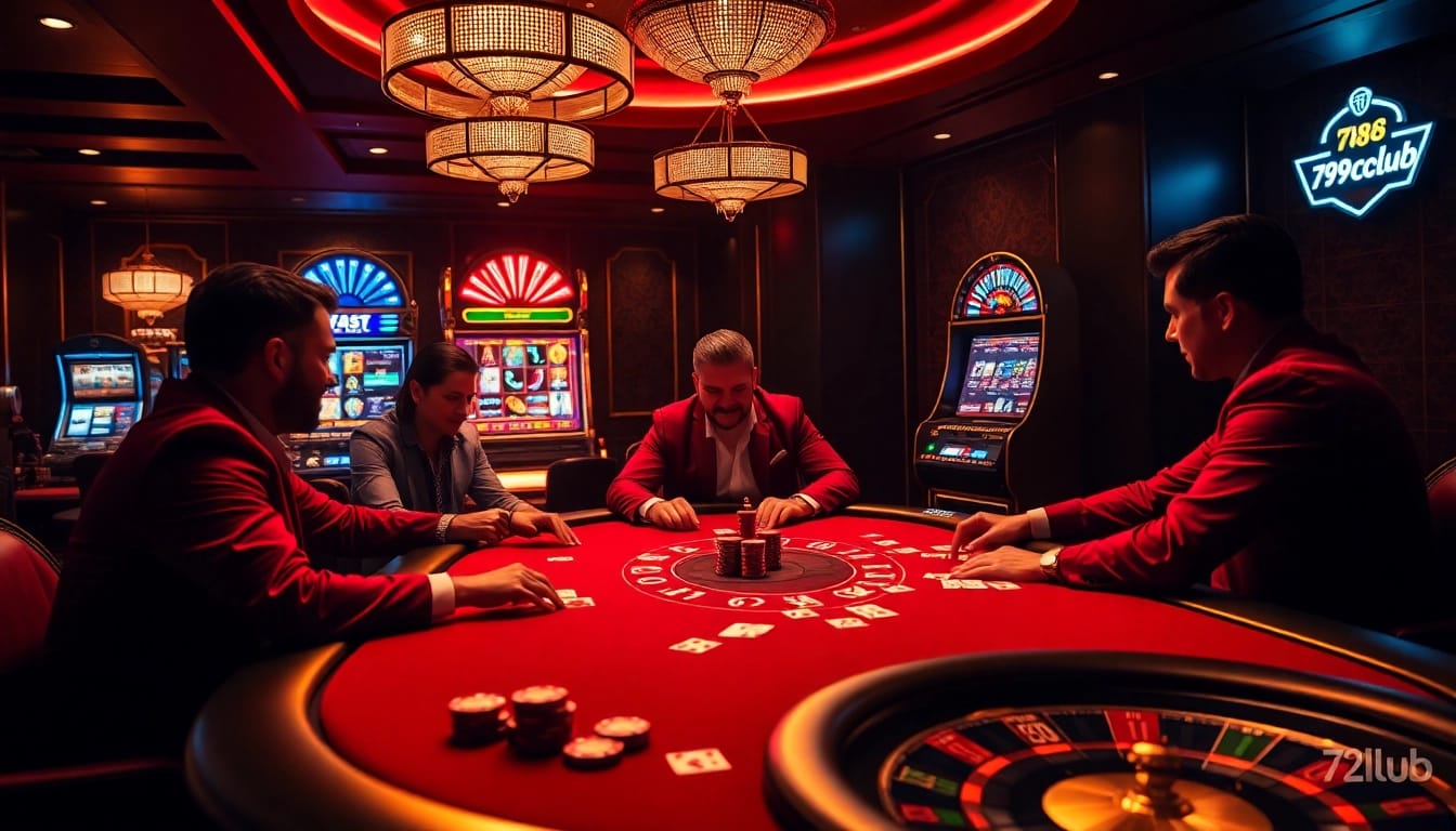 Engaging professional play at the 789club poker table, showcasing thrilling casino action with chips and cards.