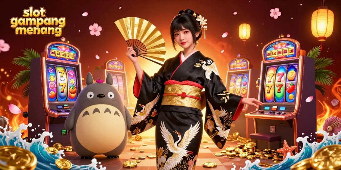 Experience the thrill of slot gampang menang with vibrant characters in a casino setting.