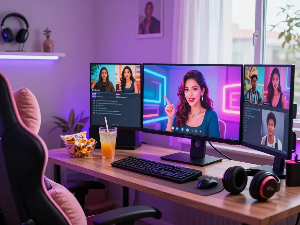 Interactive AI chat nsfw experience with vibrant character avatars and engaging conversations.