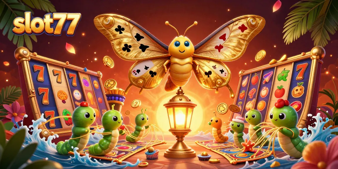 Spin and win big with slot77, showcasing a dazzling casino scene rich in vibrant slot game elements.