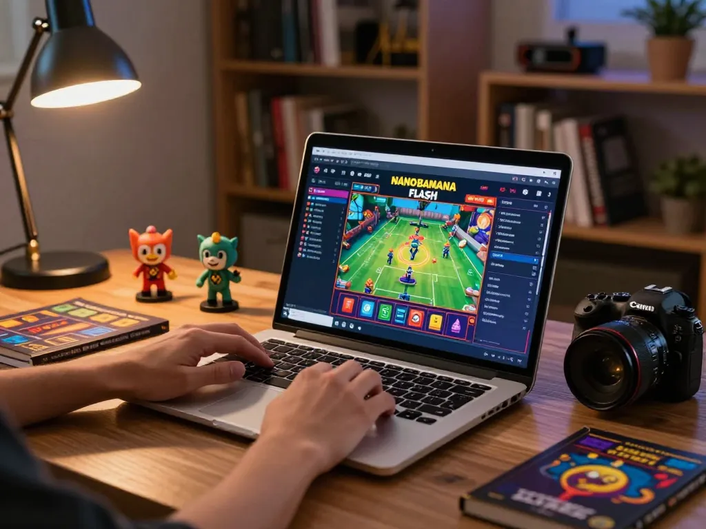 Navigating the Nano Banana Flash interface for online casino gaming while strategizing bets.