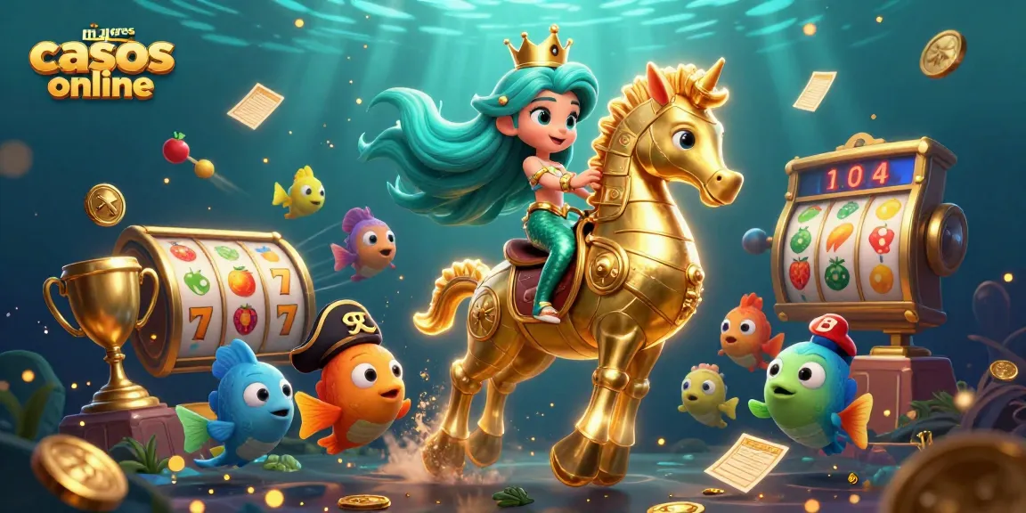 Engage with mejores casinos online through vibrant 3D illustration showcasing thrilling slot actions and colorful characters.