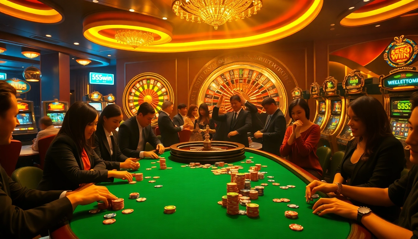 Experience the thrill of gambling at 555win with vibrant tables, roulette, and poker action.