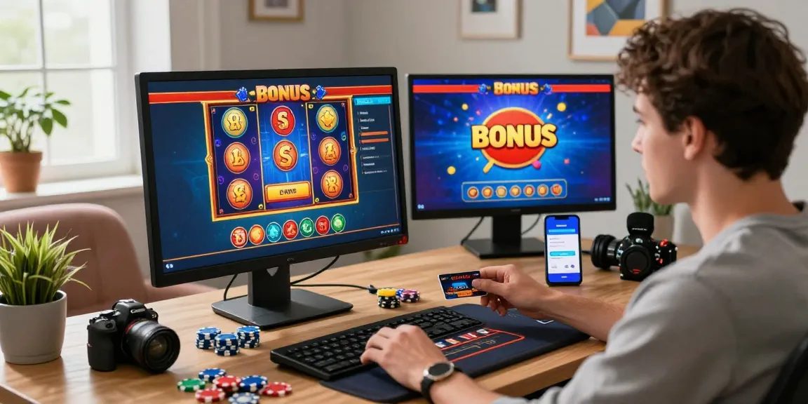 Player experiencing a credit card casino at home with vibrant games, secure payment, and inviting atmosphere.