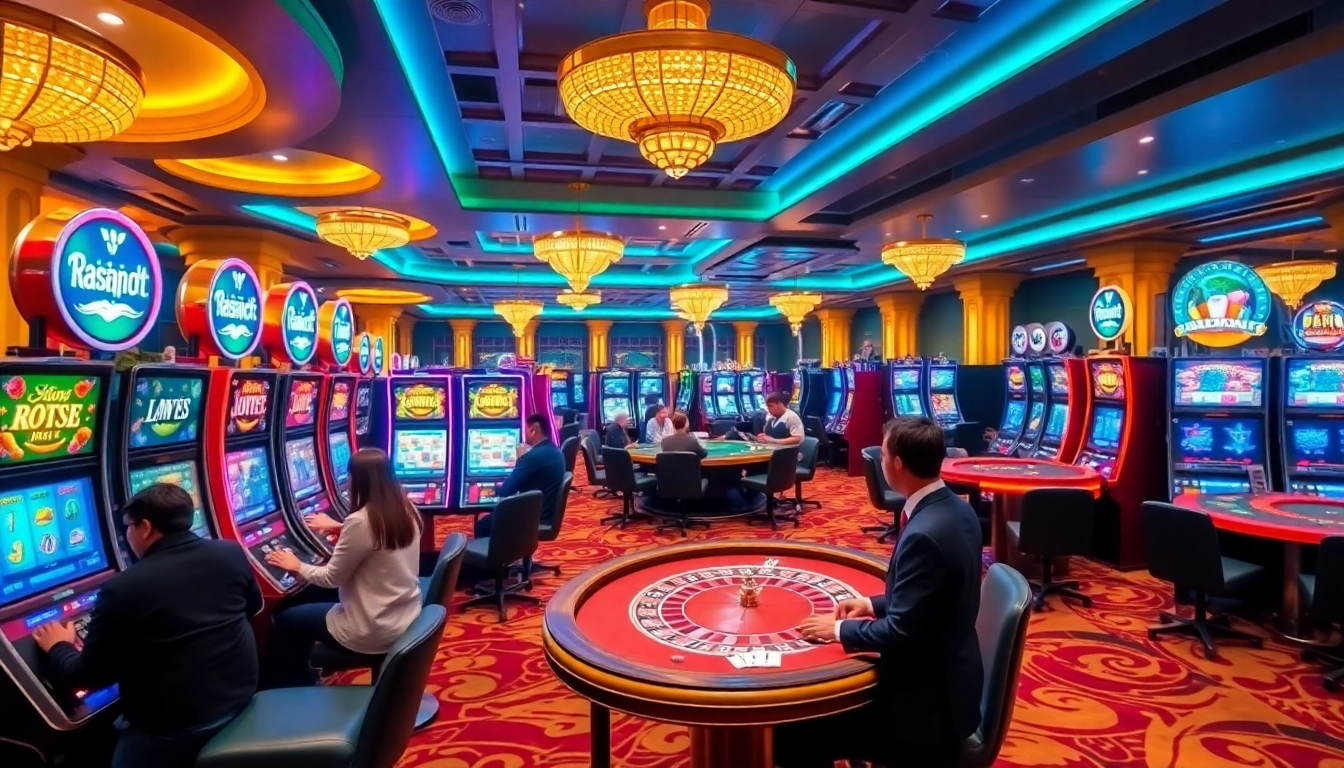 Experience the excitement at bro138 with vibrant slot machines and a lively casino atmosphere.