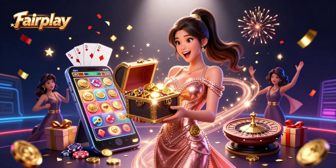 Win big at Fairplay with a stunning treasure chest and exciting casino elements!