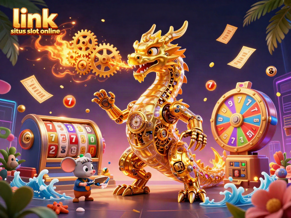 Menangkan hadiah besar di link situs slot online dengan simbol-simbol keberuntungan dan suasana penuh warna.