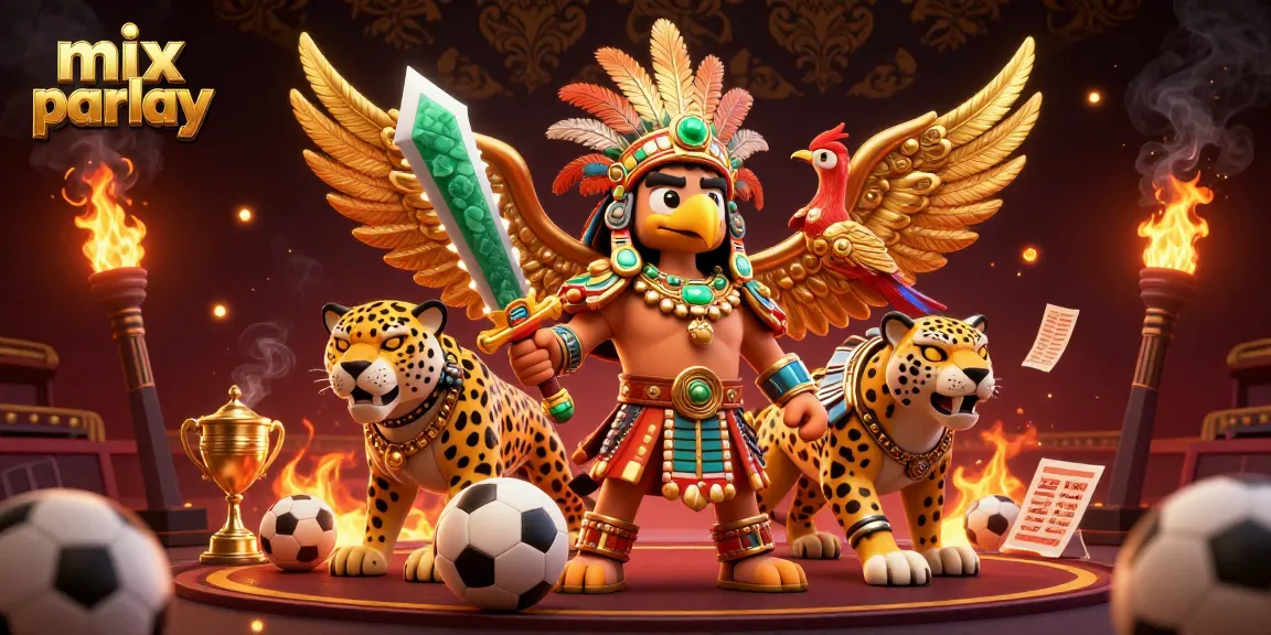 Experience the thrill of mix parlay betting with vibrant sports-themed 3D illustration.