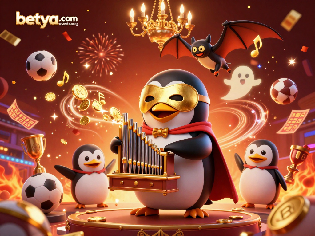 Experience excitement with betya.com baseball betting, featuring a lively 3D scene filled with sports elements.