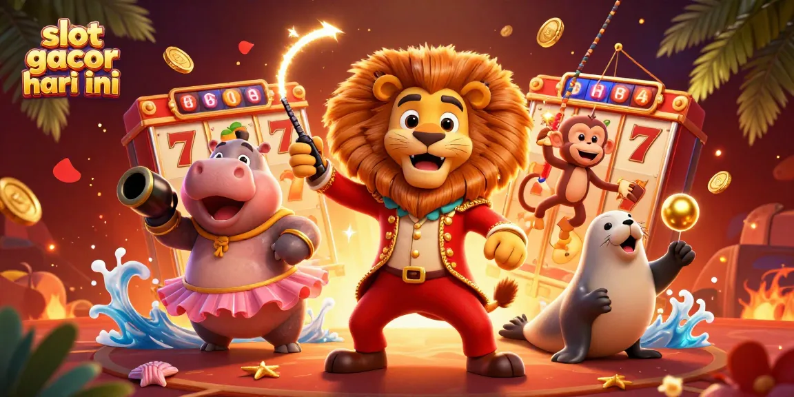 Experience exhilarating wins with slot gacor hari ini in a vibrant, casino-themed 3D scene.