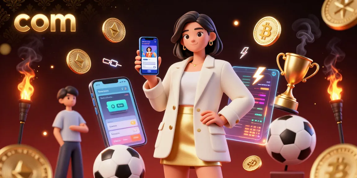 Engage with com's vibrant sports betting app in a lively 3D casino scene.