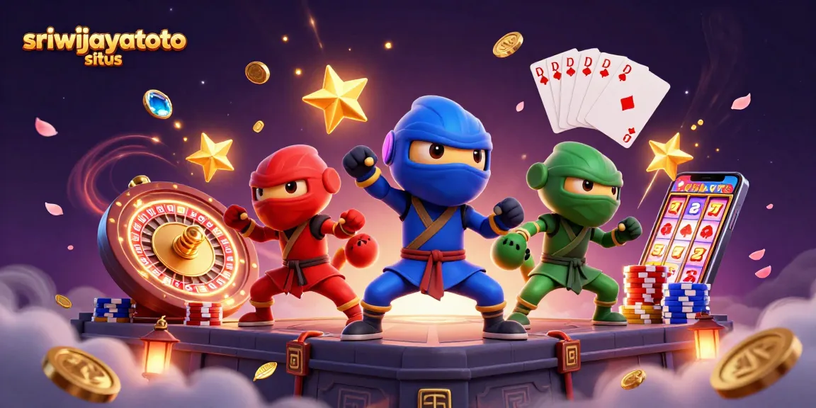 Sriwijayatoto situs showcases ninja chameleon teamwork among gamblers as they celebrate wins.