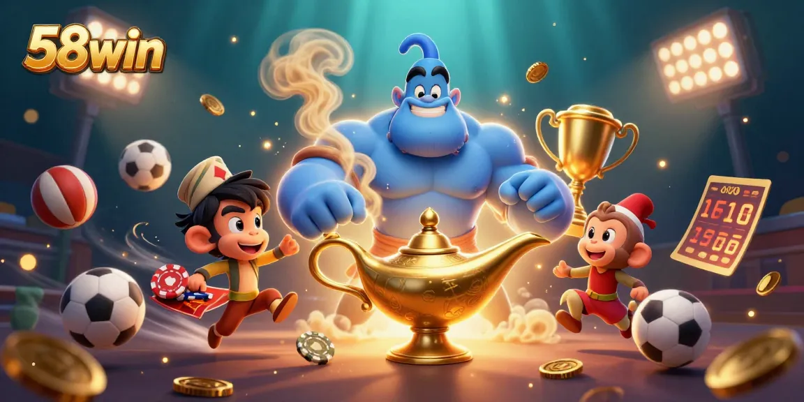 Experience legendary winnings at 58win with vibrant casino action and magical elements