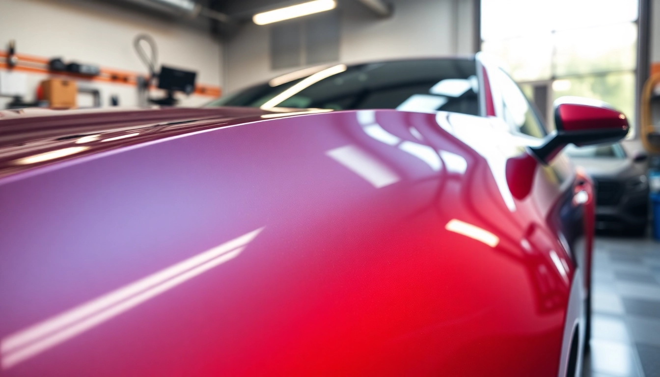 PPF Chattanooga showcasing a high-quality vehicle film installation in a professional auto shop.