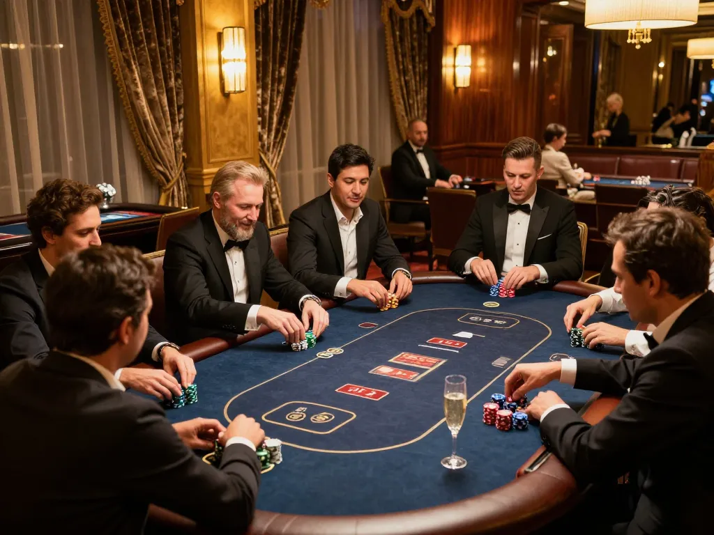 Soi kèo strategies showcased in an upscale casino VIP area with players engaged at a poker table