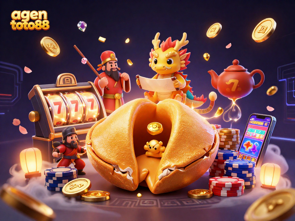 Engage with agen toto88 as you spin the wheels and seek gold treasures in this vibrant illustration.
