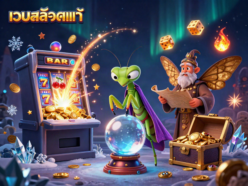 Experience the thrill of เว็บสล็อตแท้ with vibrant slot machines, fantasy characters, and explosive visuals.