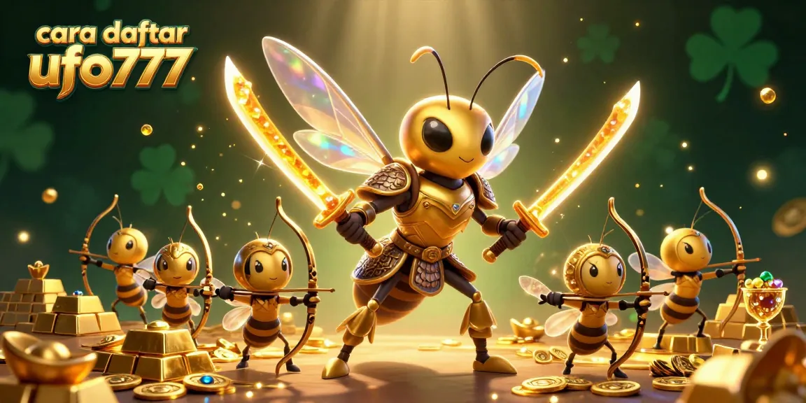 Learn how to cara daftar ufo777 with this vibrant, engaging 3D illustration highlighting gaming riches.