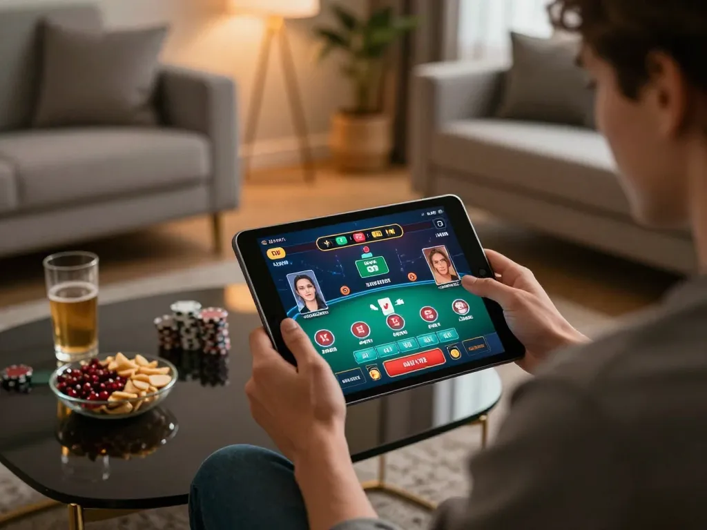 Engaging in responsible online gambling with HUBET while enjoying a cozy home setting