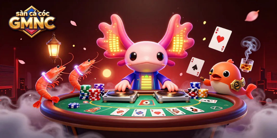 Experience vibrant gaming at sàn cá cược GMNC with our lively 3D casino scene and interactive elements.