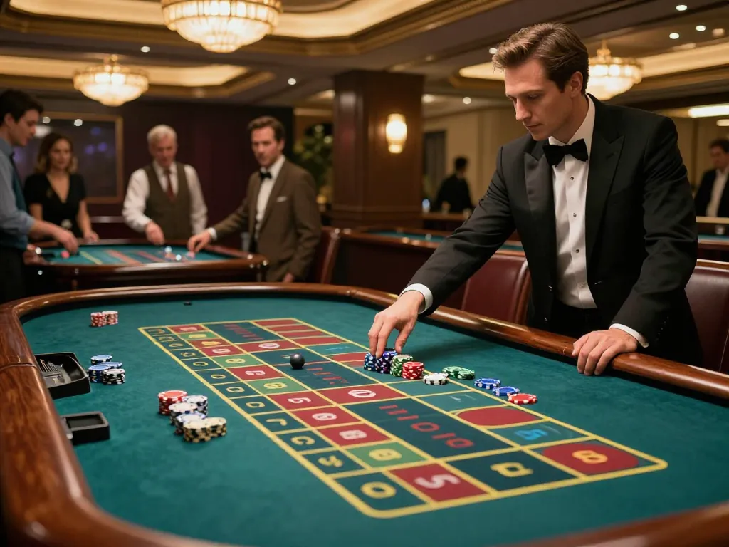 Watch players engage at the Net88 roulette table with high stakes betting action.