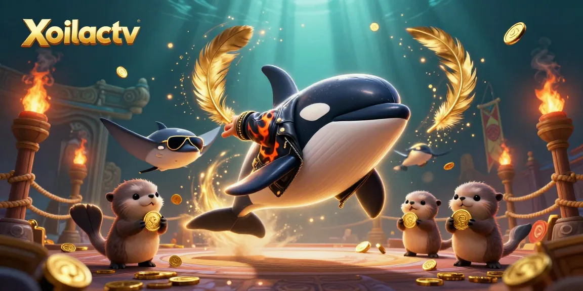 Xoilactv showcases a vibrant underwater casino scene featuring dynamic characters and rich gaming elements.