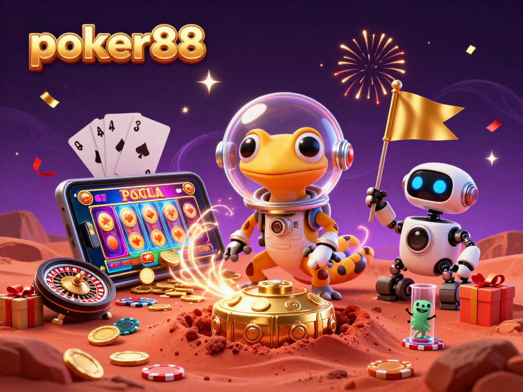 Poker88 membawa pengalaman unik ke kasino dengan gecko luar angkasa dan robot bersorak di Mars.