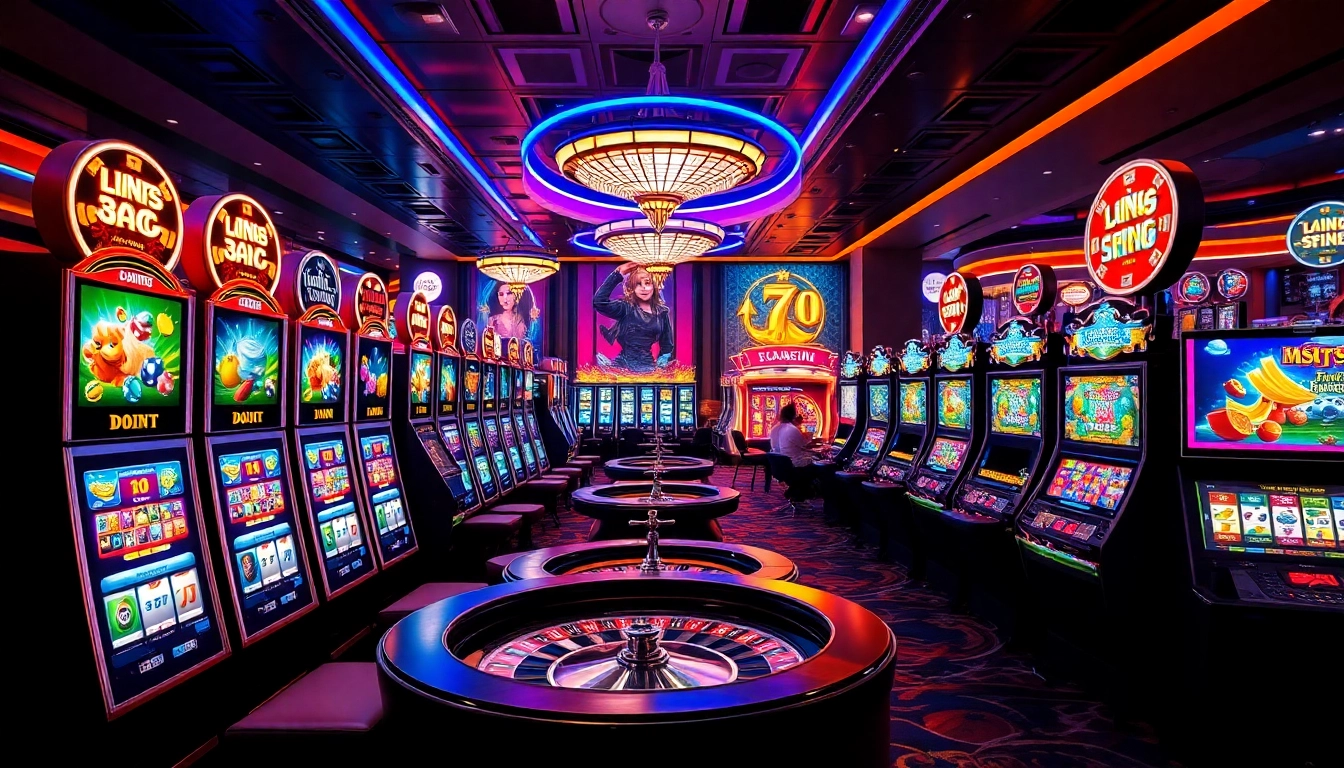 Experience the excitement of qqmacan with vibrant slot machines and dynamic gameplay in a luxurious casino environment.