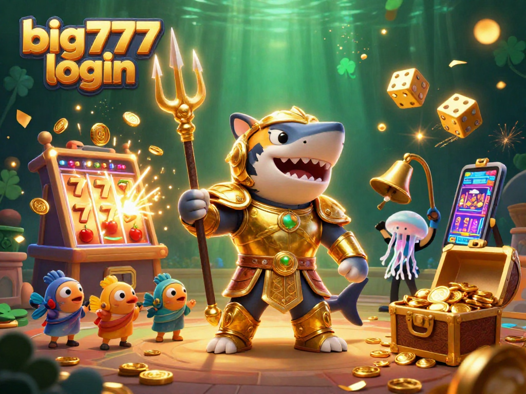 Engage with the exciting big777 login scene in a vibrant underwater casino setting!