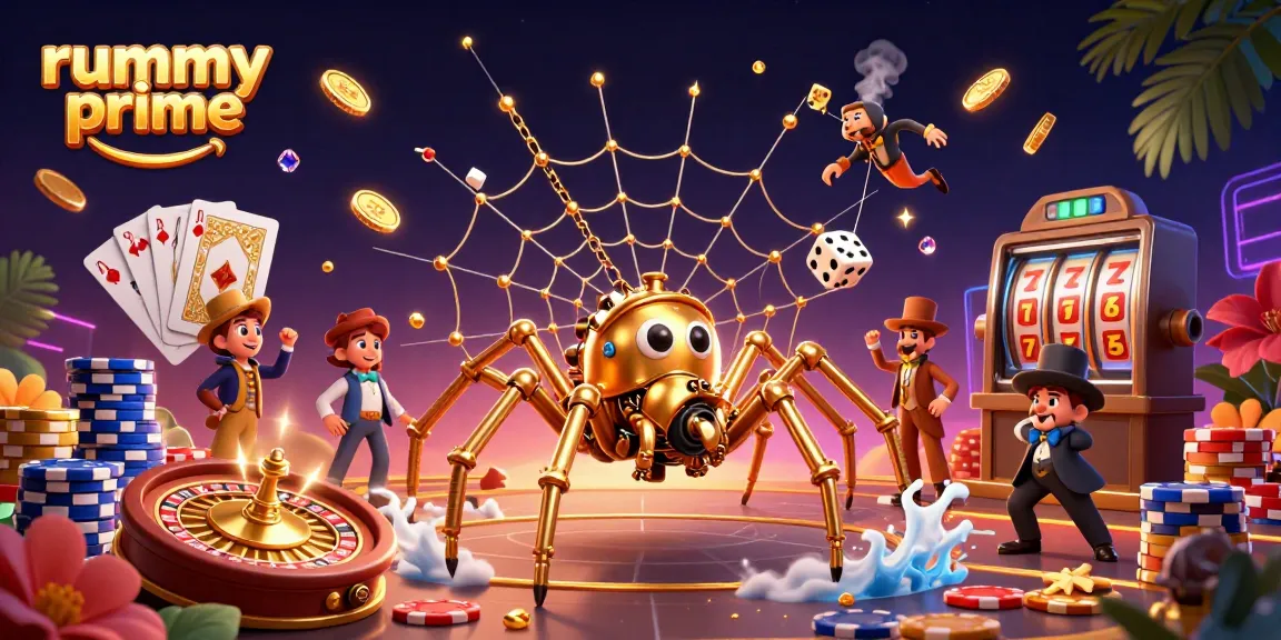 Experience rummy prime in an ultra-detailed 3D scene featuring captivating characters and rich casino elements.