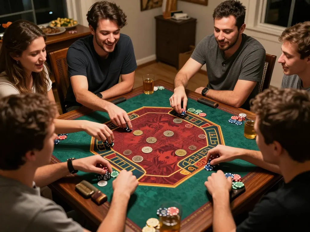 Xóc đĩa game in action with players engaging and coins in motion, highlighting excitement and strategy.