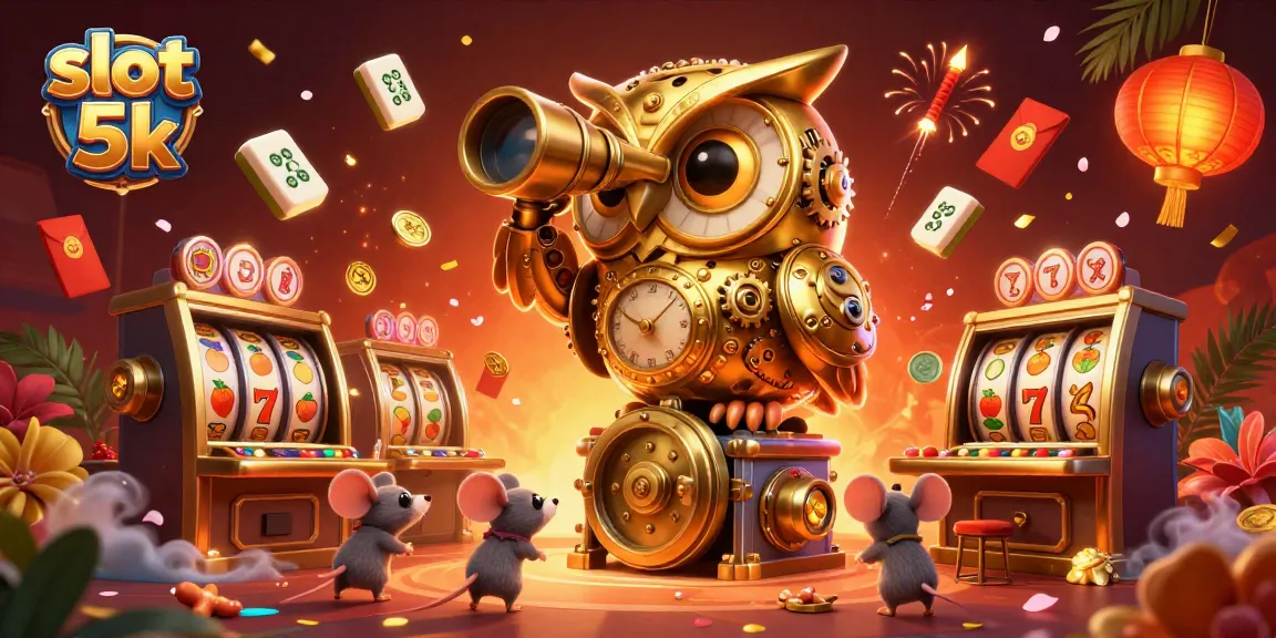 Experience thrilling gameplay at slot 5k with gold-plated illustrations of casino elements.