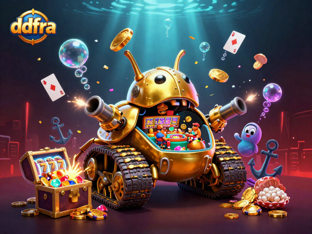 Win big at ddfra with our vibrant casino illustration featuring iconic slot reels and a unique gaming experience.