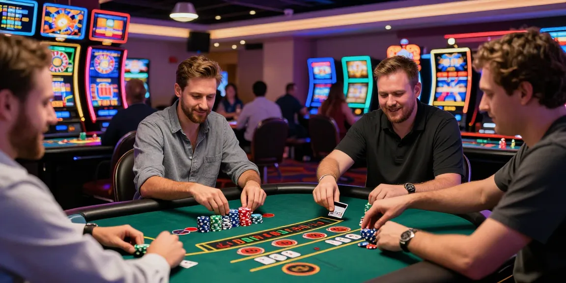 Engaged players at https://sii.org.uk/ live credit card casino tables, featuring colorful games and lively atmosphere.