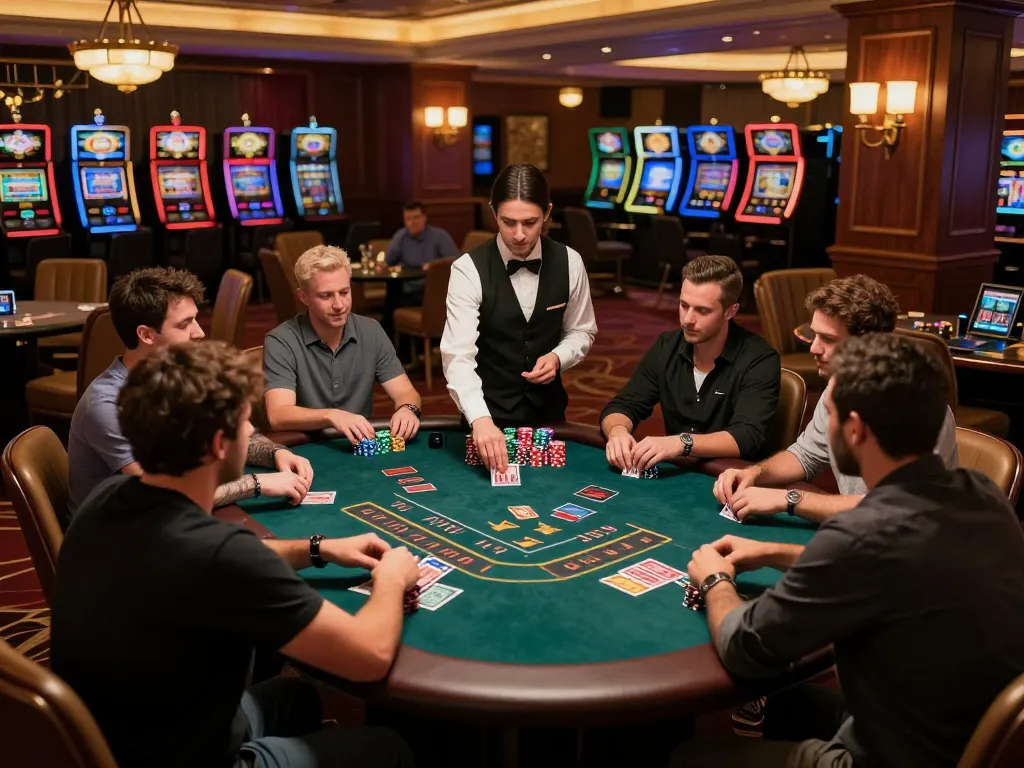 Join the action at 98win's thrilling blackjack table with players strategizing their bets