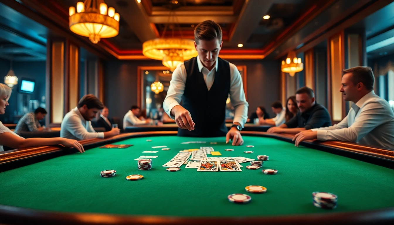 Experience the thrill of a Blackjack Casino game with expertly dealt cards and vibrant casino atmosphere.