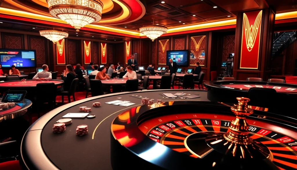 Experience thrilling gameplay with 88i at glamorous casino tables featuring poker chips and cards.