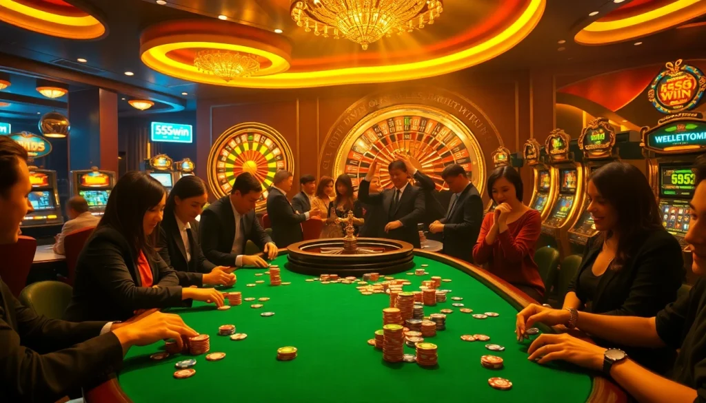 Experience the thrill of gambling at 555win with vibrant tables, roulette, and poker action.