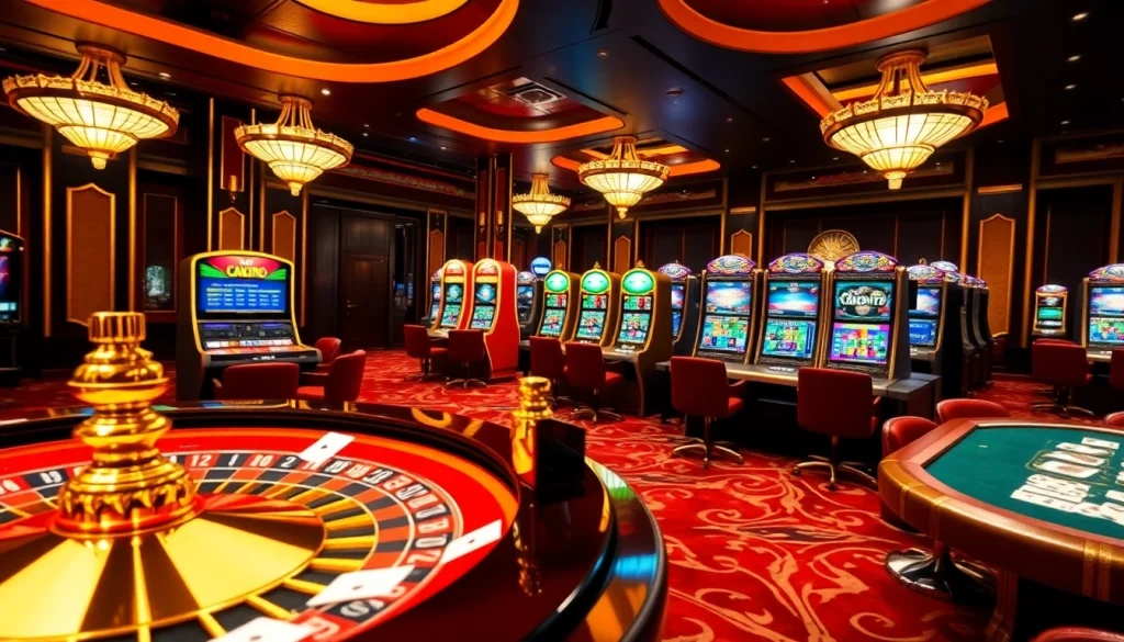 Engage with exciting games at https://xx88.today/ featuring a vibrant casino scene with roulette and poker elements.